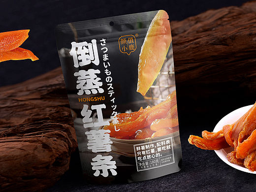 颜值小鹿&倒蒸红薯条包装设计案例分享