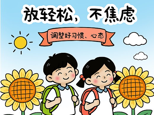 开学放松不焦虑海报