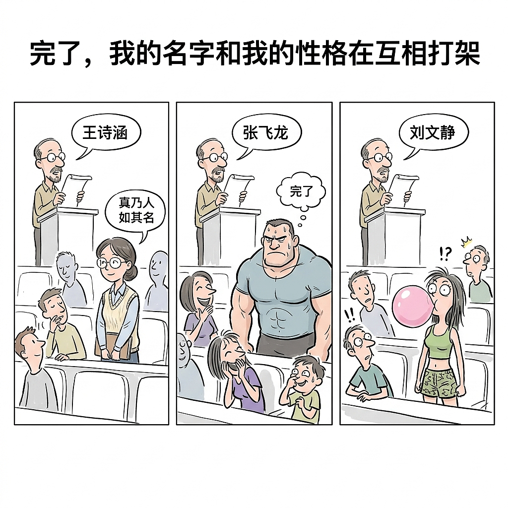 为什么人如其名不是玄学?一项让全网开始照镜子的研究(图ZNDEwNzQ3NzM2) - 中/长篇漫画 - 站酷设计师huashuoshi原创素材 - 站酷ZCOOL
