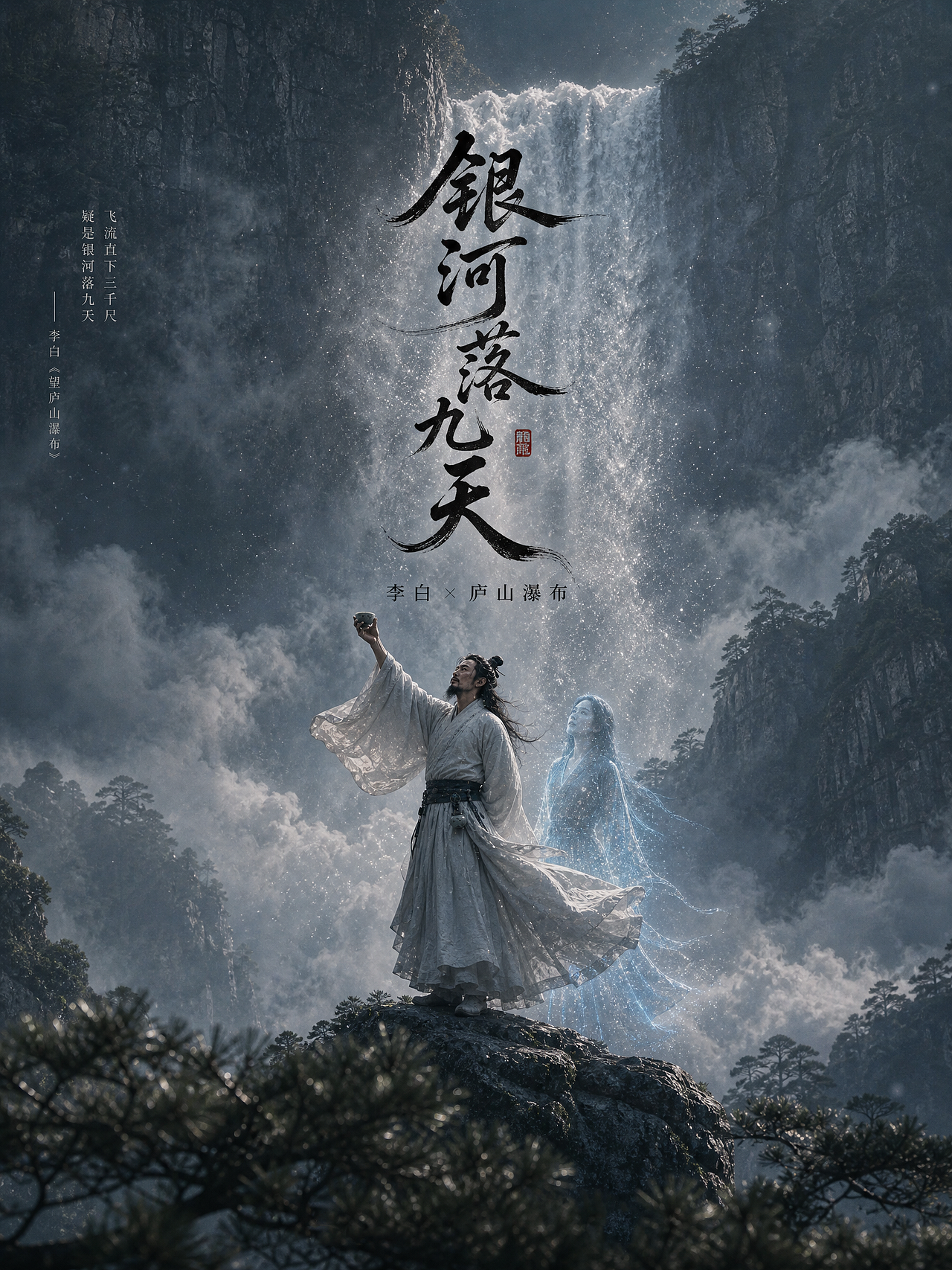 【银河落九天】未来数字技术穿越古诗(图ZNDEwNzUzMTM2) - 宣传物料 - 站酷设计师AI图图原创素材 - 站酷ZCOOL