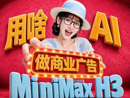商用广告AI🥳终于等来开源的MiniMax H3(广告人必看)