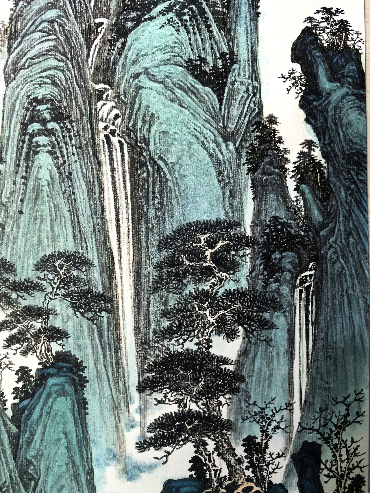 云峰飞瀑(图ZNDEwNzY2ODE2) - 绘画 - 站酷设计师安田原创素材 - 站酷ZCOOL