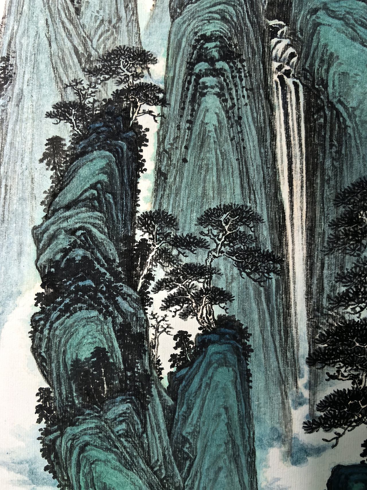 云峰飞瀑(图ZNDEwNzY2ODIw) - 绘画 - 站酷设计师安田原创素材 - 站酷ZCOOL