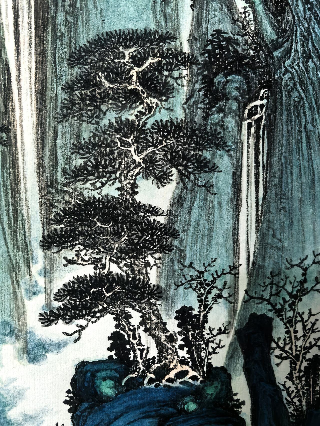 云峰飞瀑(图ZNDEwNzY2ODI4) - 绘画 - 站酷设计师安田原创素材 - 站酷ZCOOL