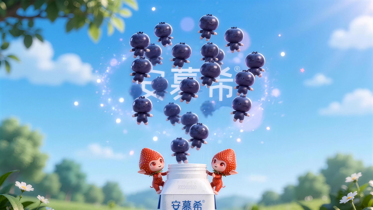 整颗蓝莓，鲜爽相伴（图ZNDEwNzY4NjEy） - AI作品 - 站酷设计师阿勇AI创作原创素材 - 站酷ZCOOL