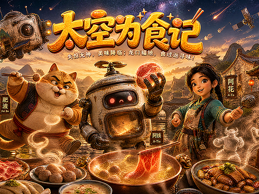 3D动画《太空为食记》龙口非遗文旅美食推广短片案例
