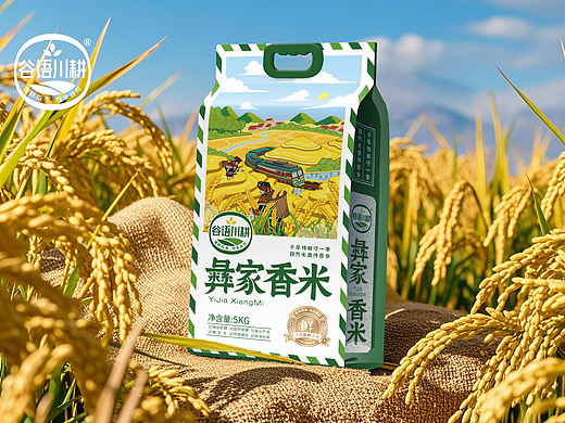谷语川耕（彝家香米）包装设计案例