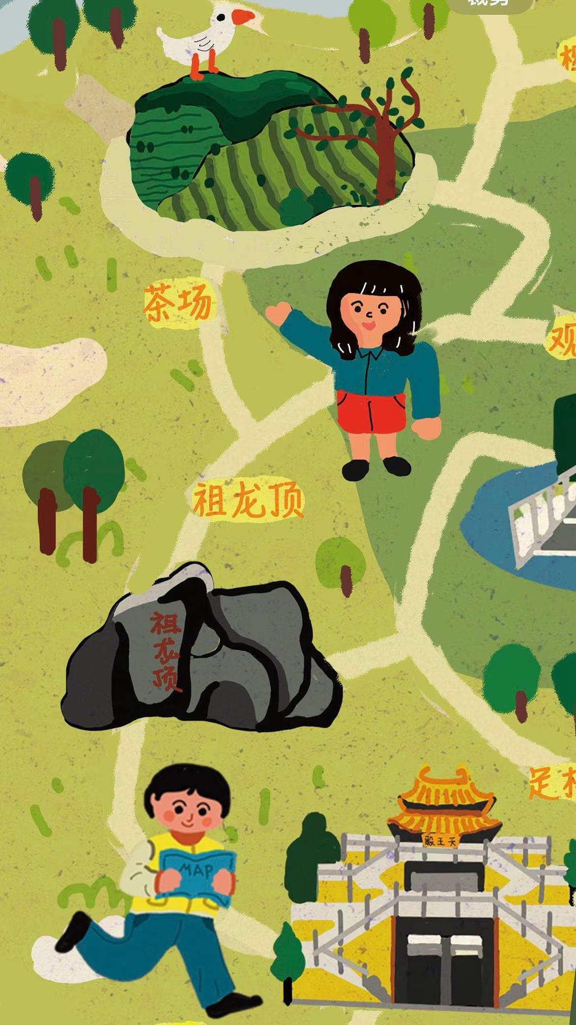 《手绘地图插画》（图ZNDEwODA2MzQ4） - 儿童插画 - 站酷设计师隶晓牧原创素材 - 站酷ZCOOL