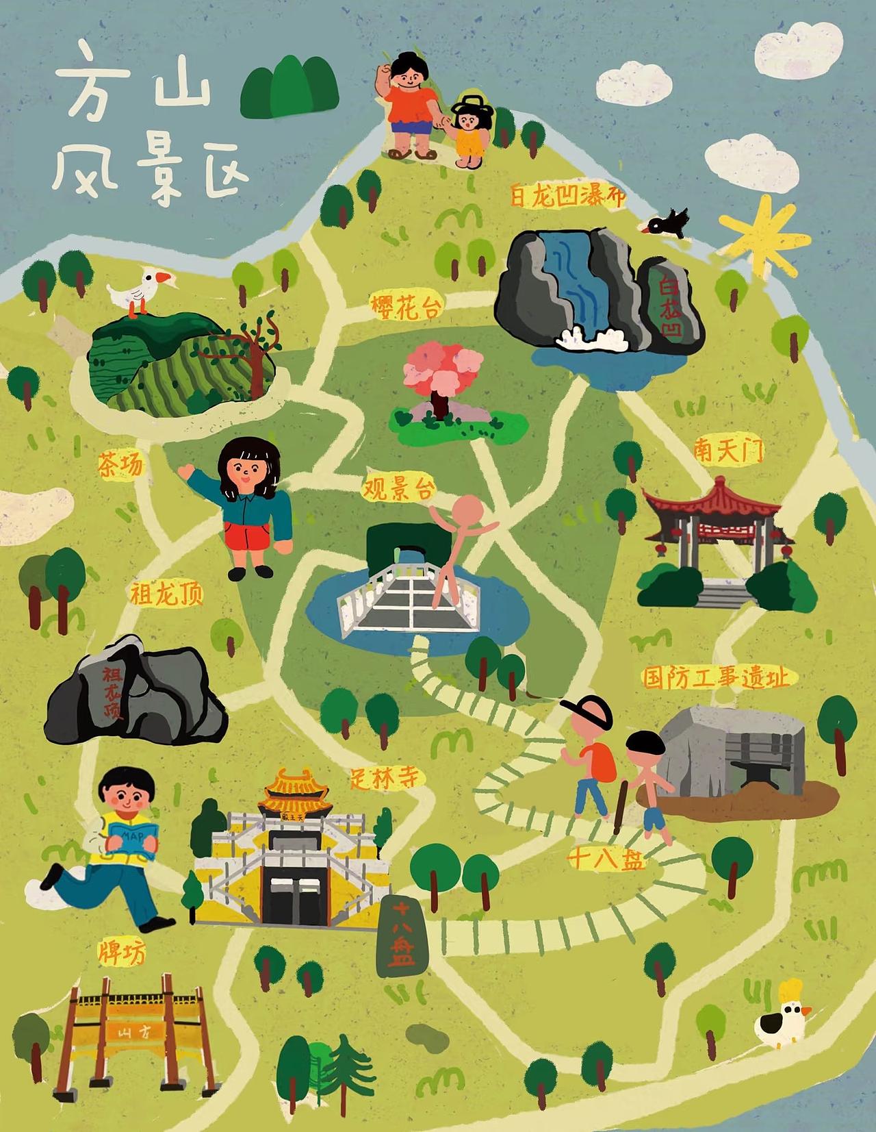 《手绘地图插画》（图ZNDEwODA2MzQw） - 儿童插画 - 站酷设计师隶晓牧原创素材 - 站酷ZCOOL
