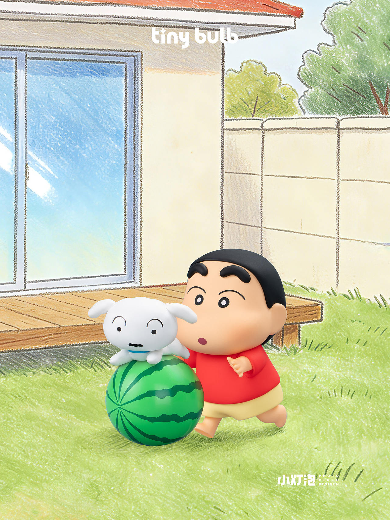潮玩摄影｜蜡笔小新手绘风场景拍摄（图ZNDEwODMyNjI4） - 产品摄影 - 站酷设计师小灯泡视觉I潮玩原创素材 - 站酷ZCOOL