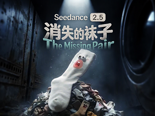 字节 Seedance 2.5官方宣传片《消失的袜子》