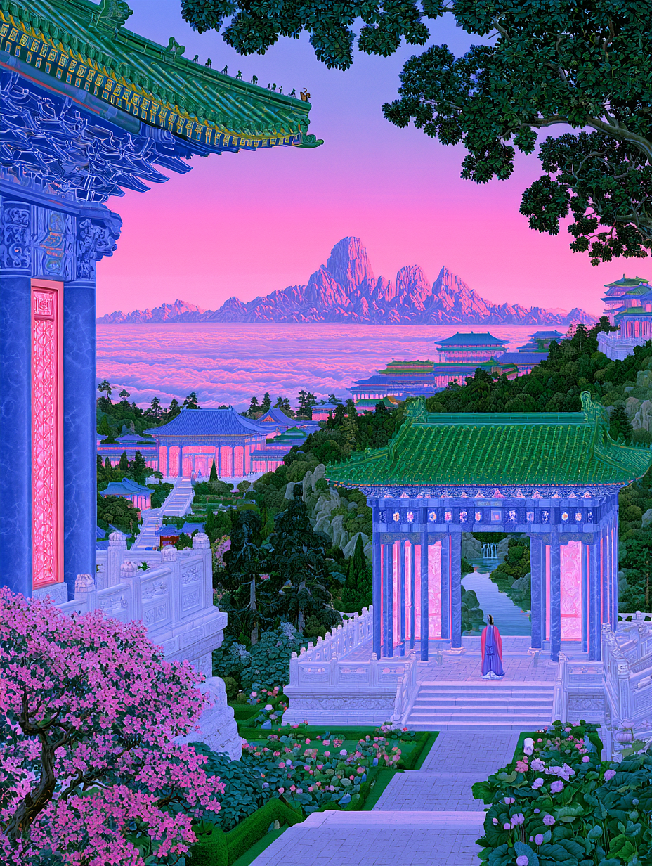 云上天宫・中式仙境（图ZNDEwODUzMzg0） - AI作品 - 站酷设计师AI新一原创素材 - 站酷ZCOOL