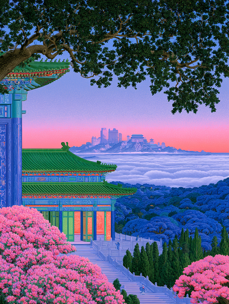 云上天宫・中式仙境（图ZNDEwODUzMzcy） - AI作品 - 站酷设计师AI新一原创素材 - 站酷ZCOOL