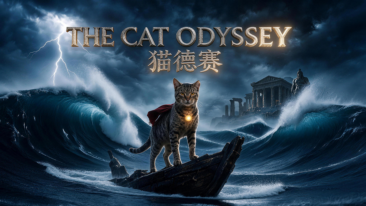 「猫德赛 THE CAT ODYSSEY」（图ZNDEwODY0OTc2） - AI作品 - 站酷设计师潘笑卓原创素材 - 站酷ZCOOL