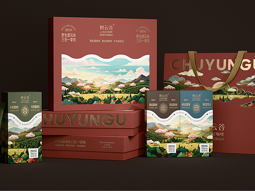 把云南山野装进咖啡 | 初云谷野生菌风味拿铁包装设计