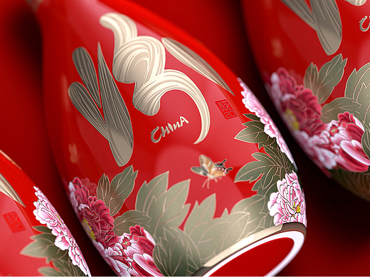 青花汾酒-红禧天香