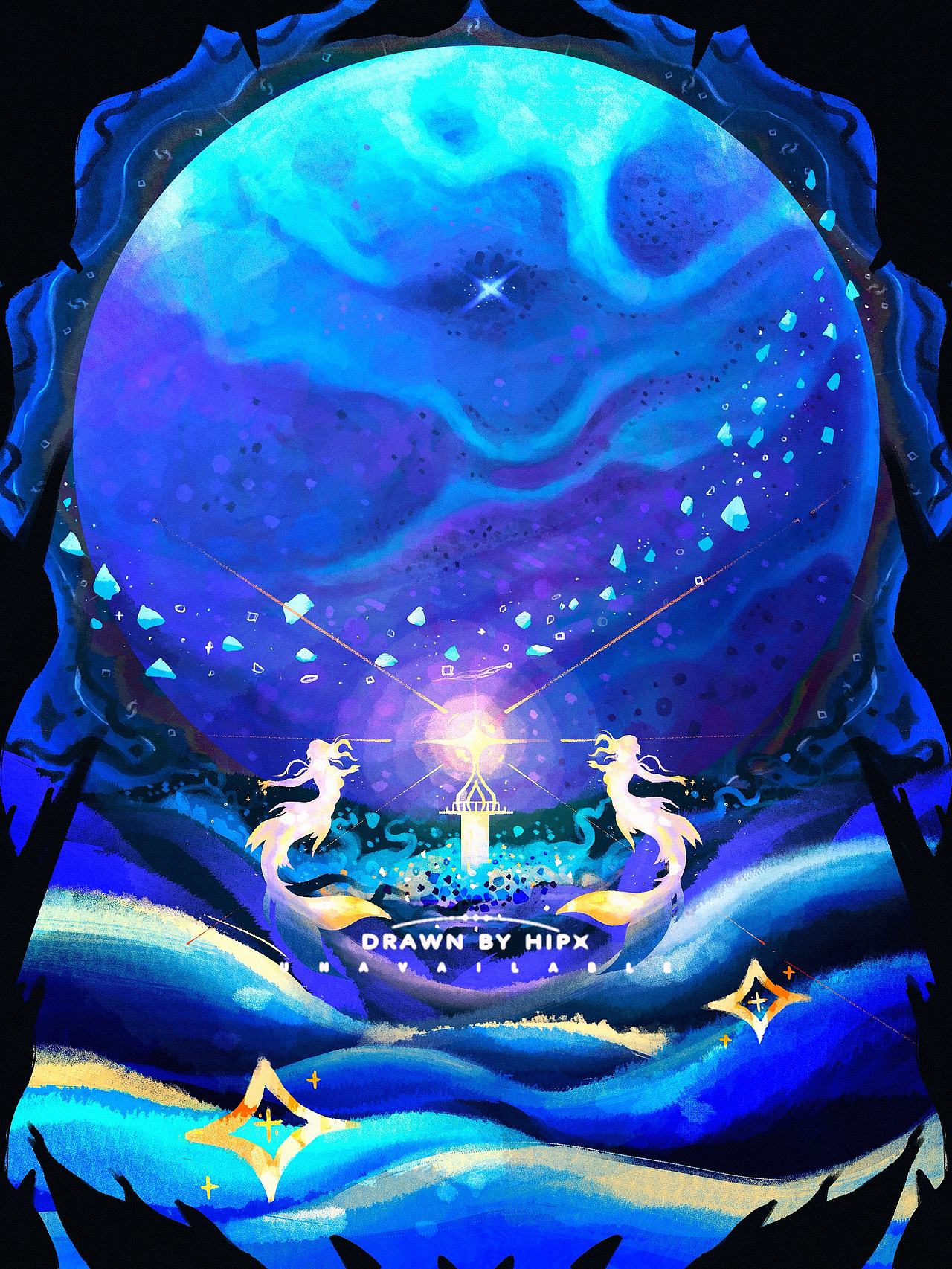 《宇宙点灯|星球灯塔主题原创插画系列》-1(图ZNDEwODc3Mzg0) - 艺术插画 - 站酷设计师海平线HIPX原创素材 - 站酷ZCOOL