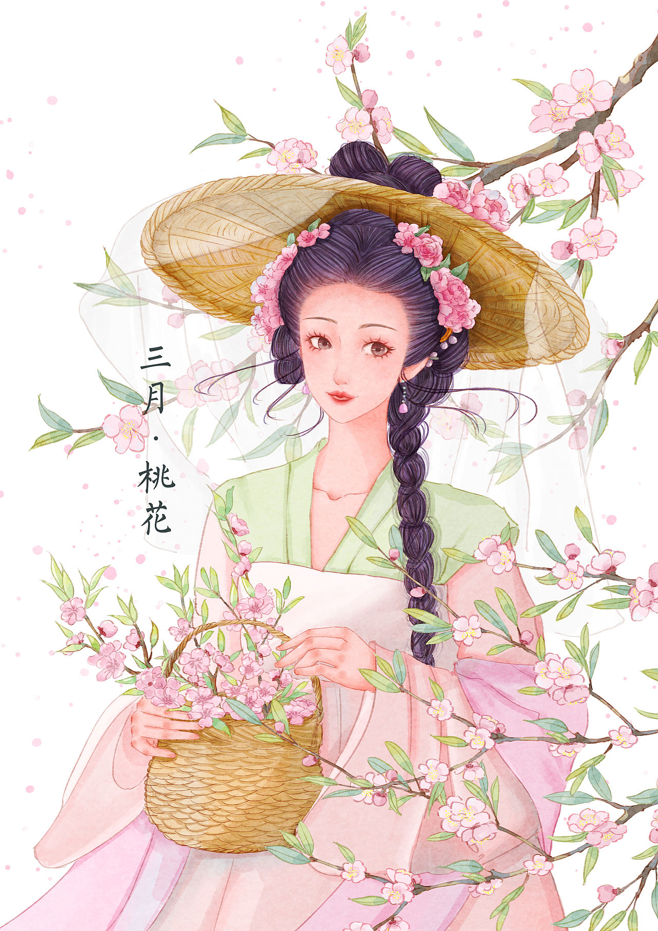 《十二花神系列》中国古风1-12月花神系列插画（图ZNDEwODc3Nzky） - 商业插画 - 站酷设计师晓昭昭昭原创素材 - 站酷ZCOOL