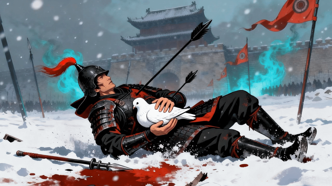 《雁门·归雪》原创AIGC东方奇幻动画短片(图ZNDEwODkxNDcy) - 动画片 - 站酷设计师上进的猪原创素材 - 站酷ZCOOL