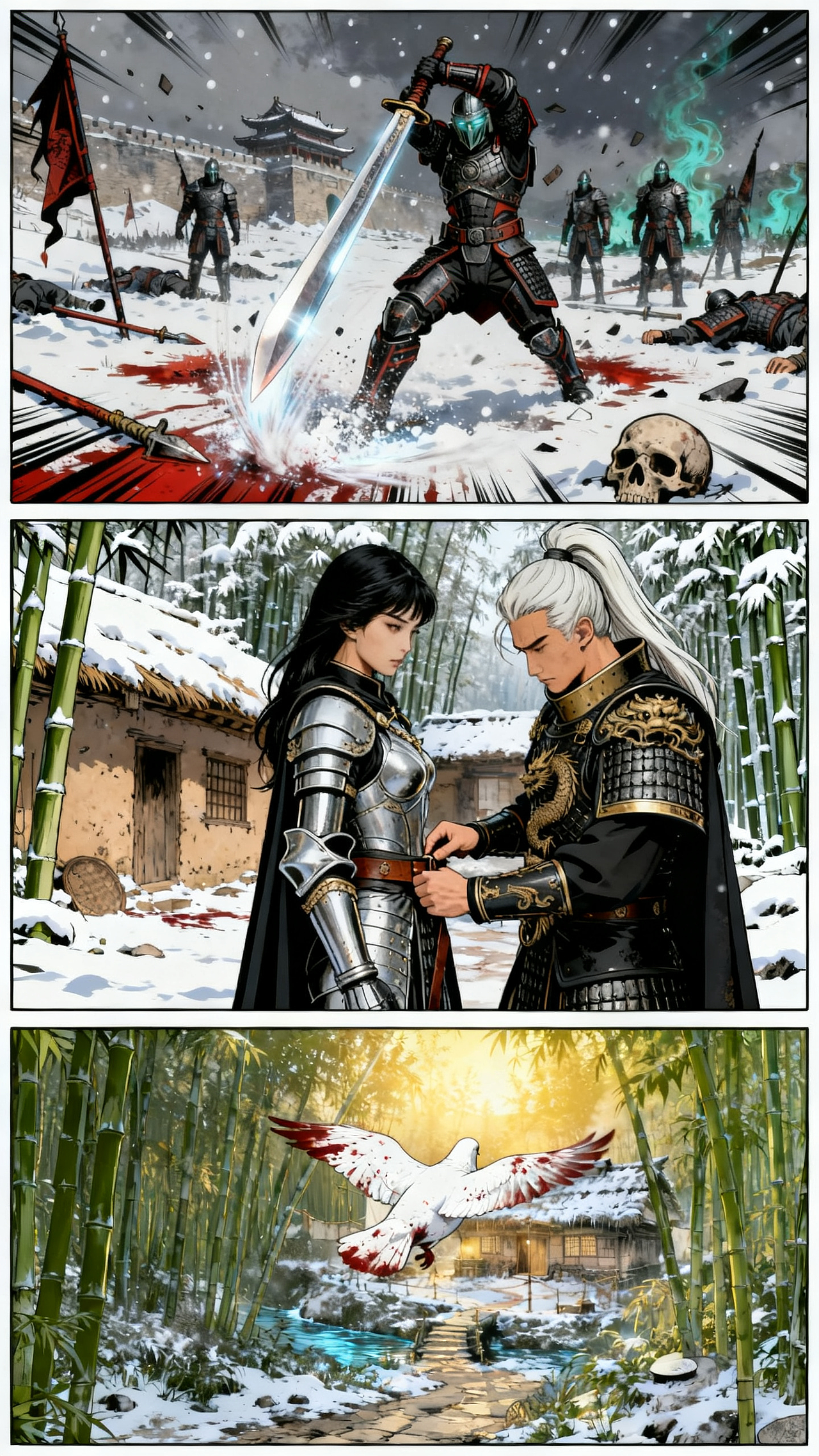 雁门·墨攻 AIGC·漫剧连载(图ZNDEwODk1MzEy) - AI作品 - 站酷设计师WW仙贝原创素材 - 站酷ZCOOL
