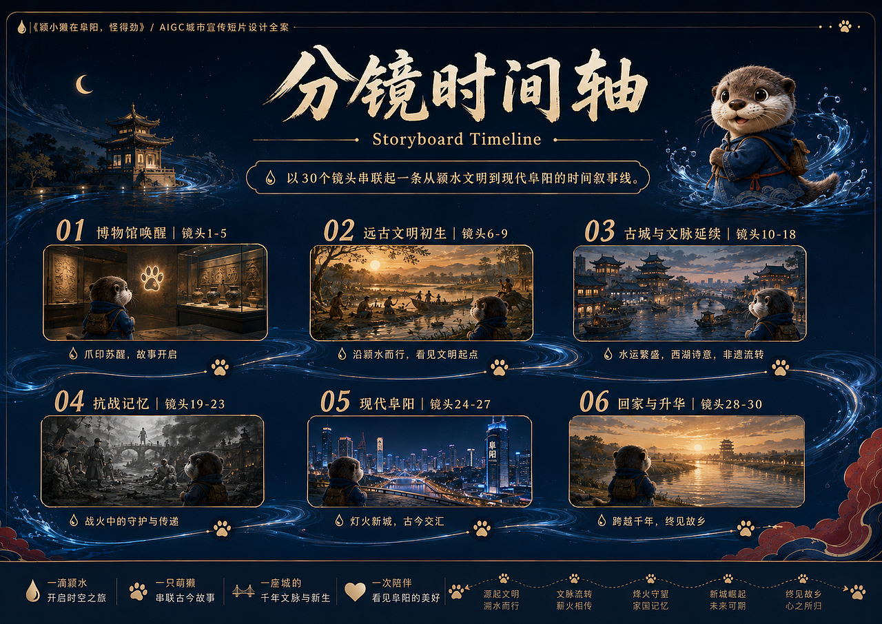 《颍小獭在阜阳,怪得劲》—AI城市文化宣传片概念设计(图ZNDEwOTAzMTA4) - AI作品 - 站酷设计师钰欣1原创素材 - 站酷ZCOOL