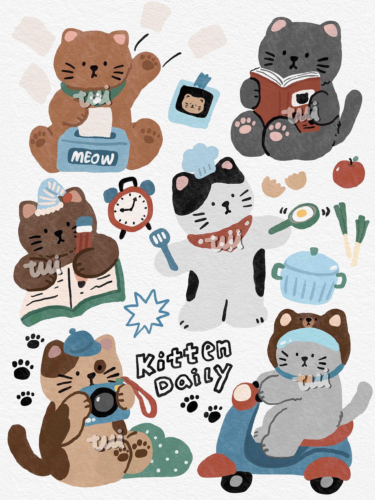 42-每日小猫-20260813（图ZNDEwOTAzOTUy） - 商业插画 - 站酷设计师小短腿kingbaby原创素材 - 站酷ZCOOL