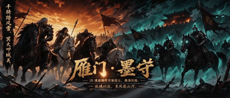 原创国风 AIGC《雁门・墨守》2D漫剧作品|全案展示(图ZNDEwOTE2Mjk2) - AI作品 - 站酷设计师鸣天开始原创素材 - 站酷ZCOOL