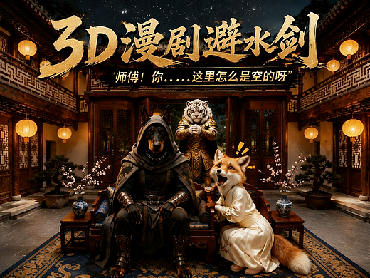AIGC 影视《避水剑》3D国风漫剧短片全流程创作展示