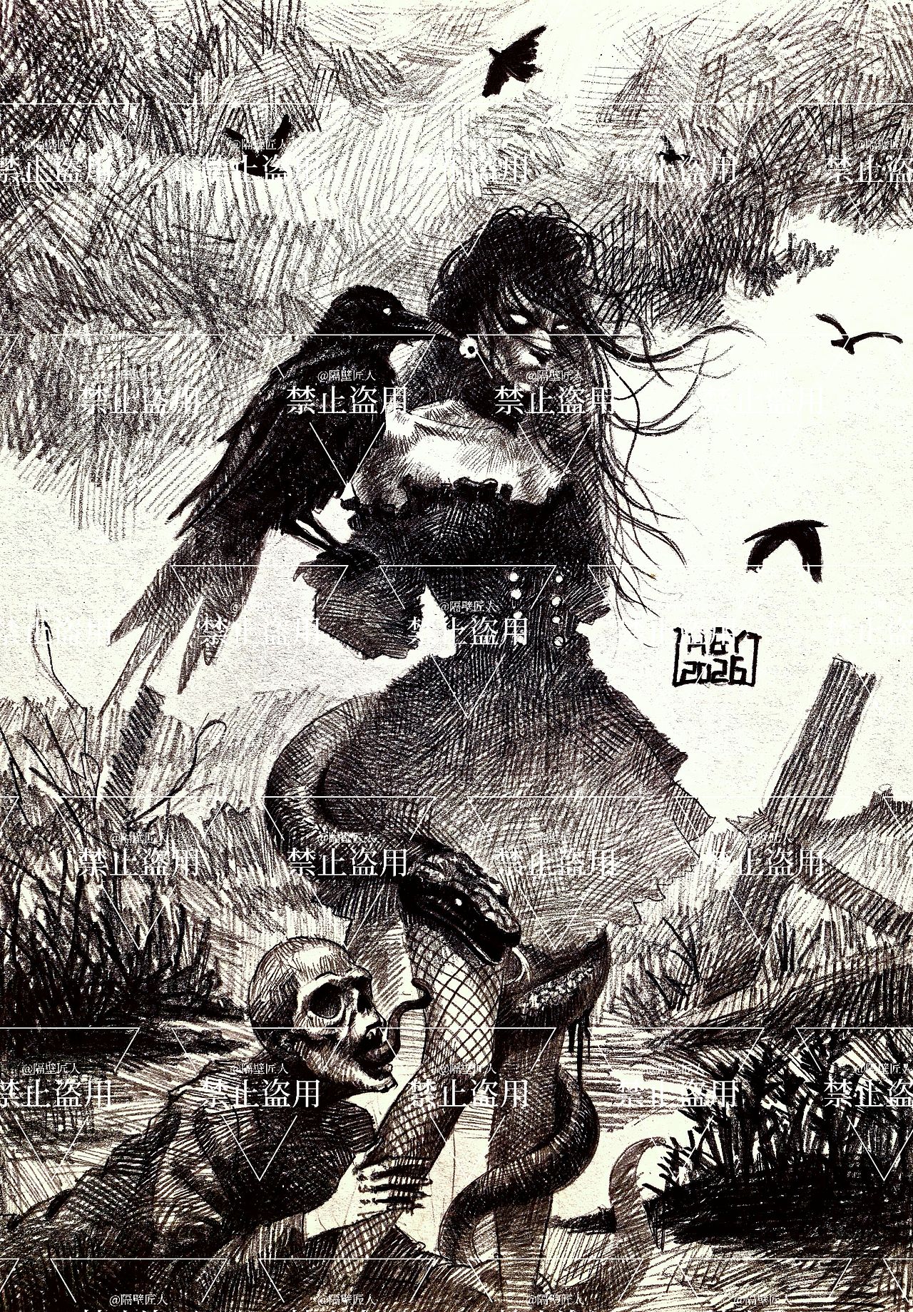 黑白插画（图ZNDEwOTQ5Mzgw） - 商业插画 - 站酷设计师隔壁匠人原创素材 - 站酷ZCOOL