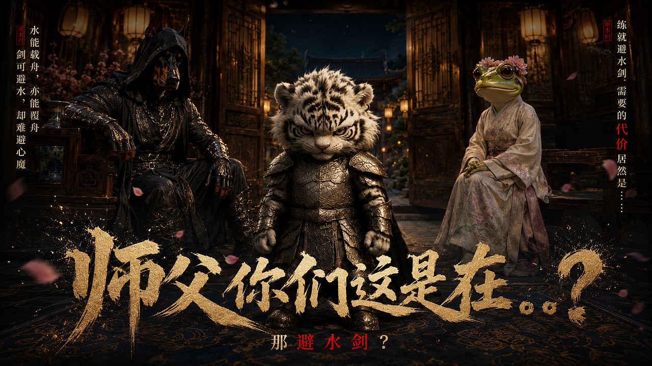 避水剑的秘密（图ZNDEwOTQzNjI0） - AI作品 - 站酷设计师花斑狸猫原创素材 - 站酷ZCOOL
