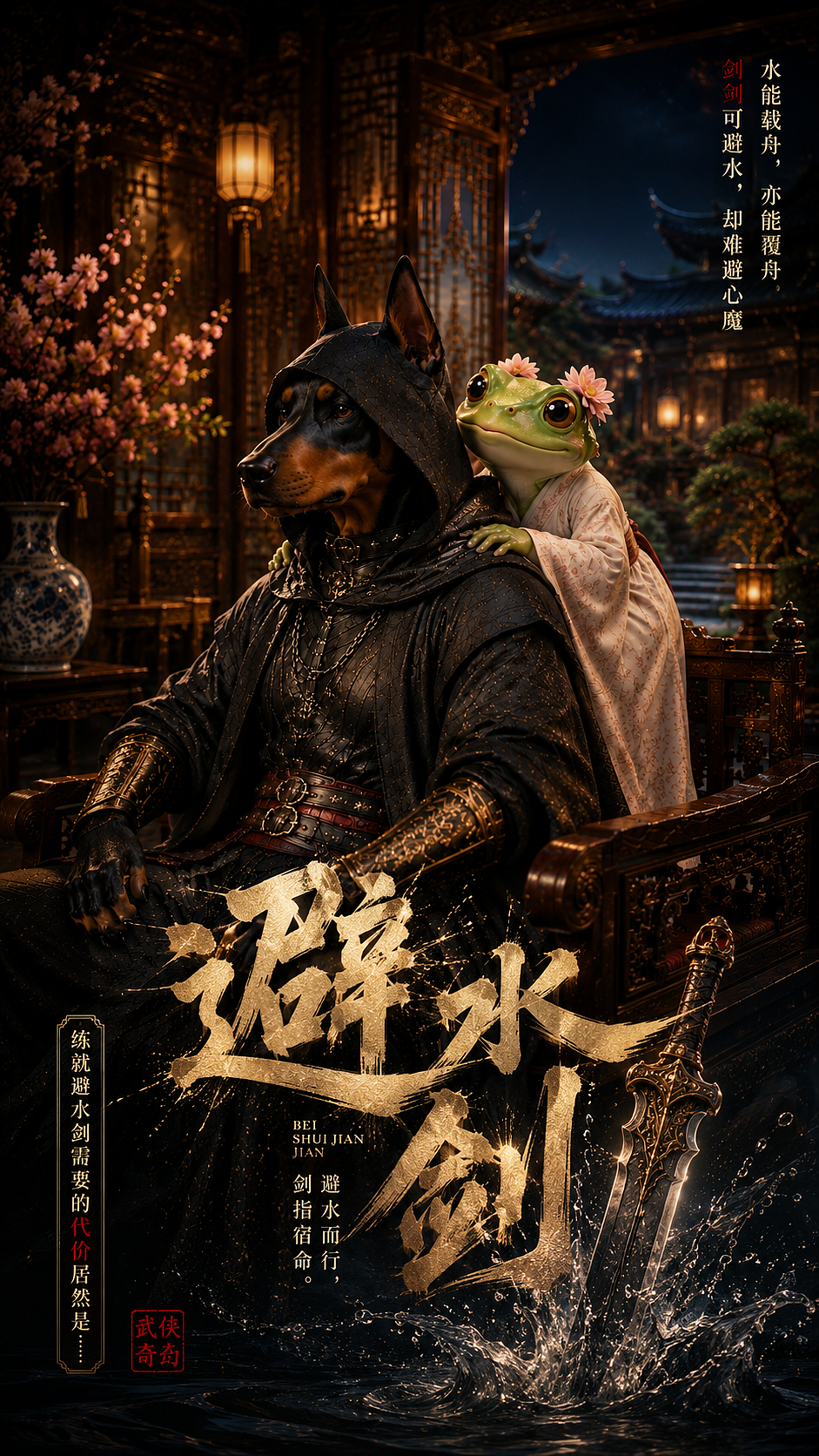 避水剑的秘密（图ZNDEwOTQzNjYw） - AI作品 - 站酷设计师花斑狸猫原创素材 - 站酷ZCOOL