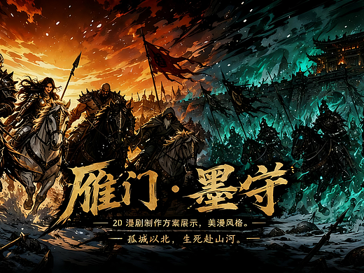 原创国风 AIGC《雁门・墨守》2D漫剧作品|全案展示