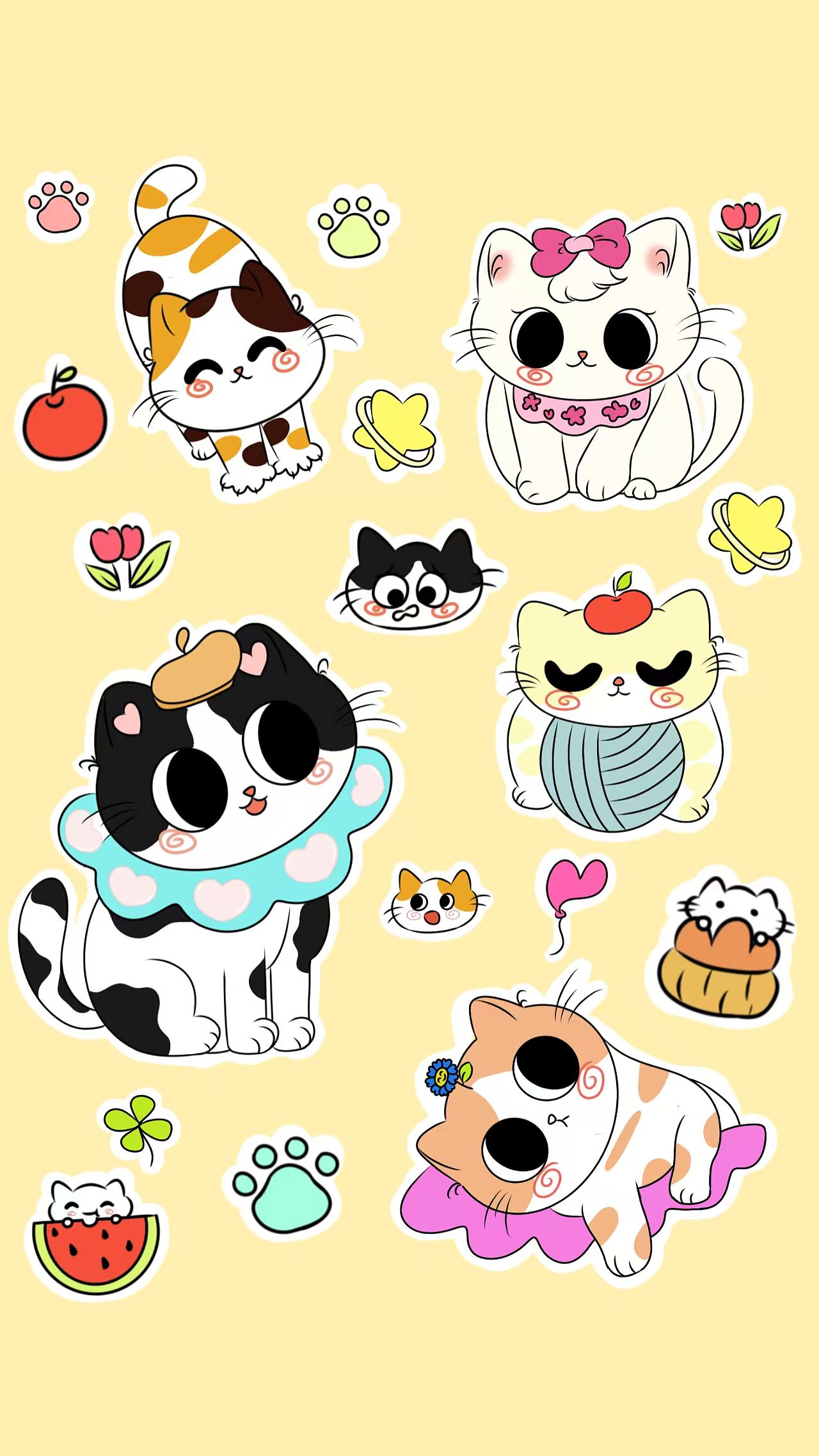 可爱的猫猫（图ZNDEwOTUwNzY0） - 商业插画 - 站酷设计师玖馨馨原创素材 - 站酷ZCOOL