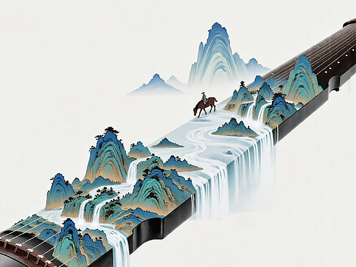 山水入笔