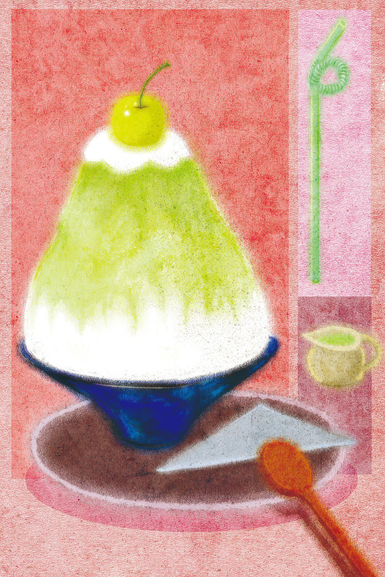 🍏青苹果绵绵冰～（图ZNDEwOTU1MTY4） - 艺术插画 - 站酷设计师漂亮猫原创素材 - 站酷ZCOOL