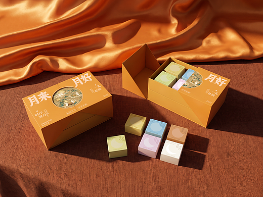《月来月好》中秋月饼礼盒设计