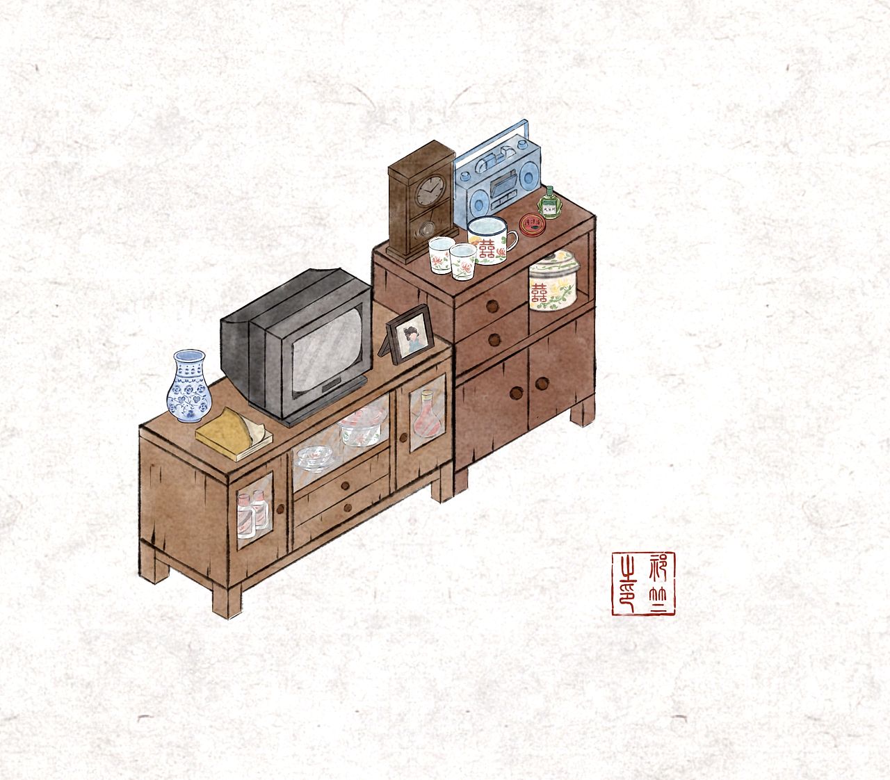 造景贴纸/童年小屋（图ZNDEwOTc4Njg0） - 商业插画 - 站酷设计师祁竺原创素材 - 站酷ZCOOL
