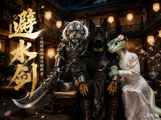 AIGC 影视《避水剑》3D国风漫剧短片全流程创作展示