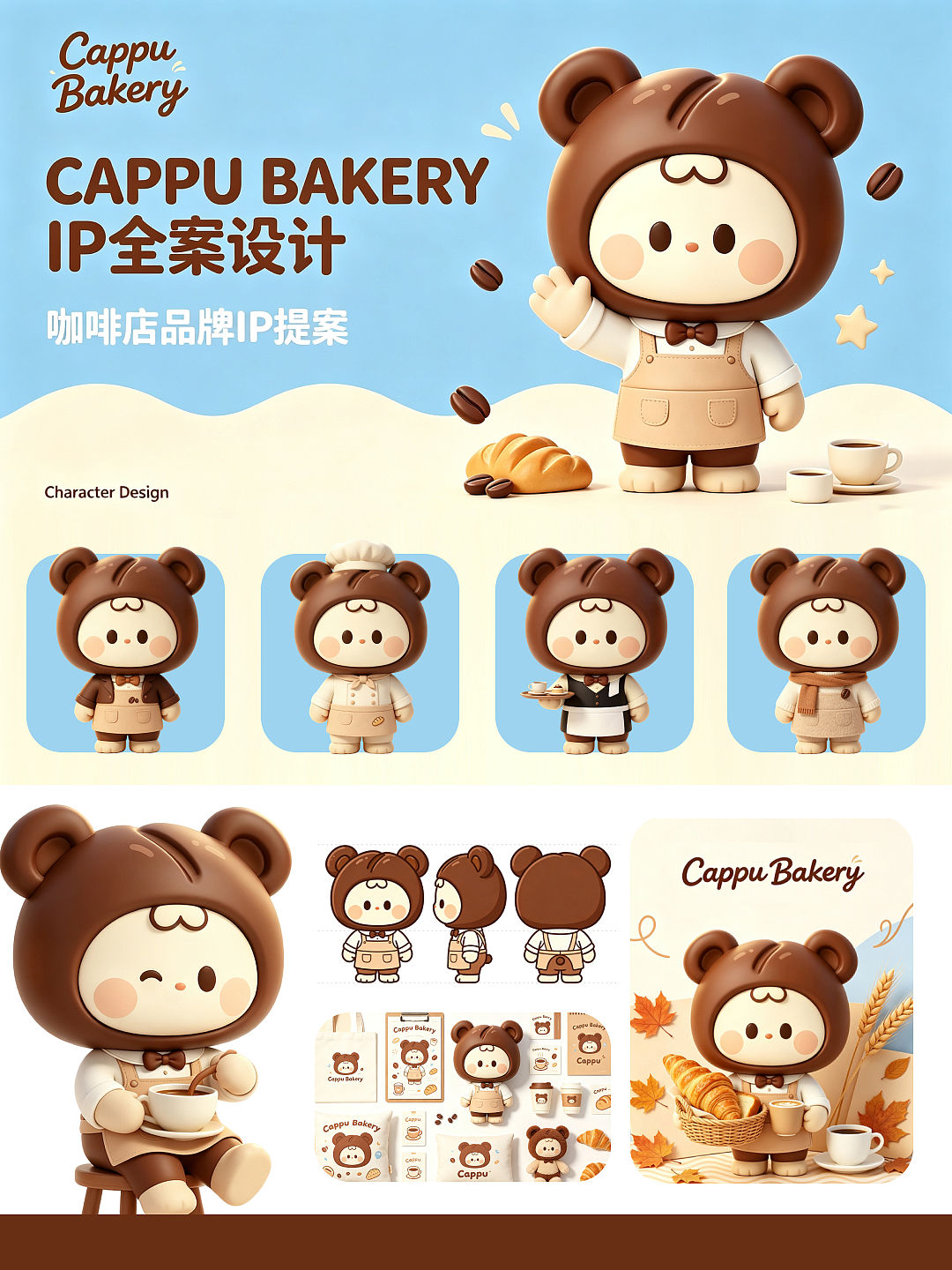 咖啡店品牌IP提案-Cappu Bakery（图ZNDEwOTg0NDcy） - IP形象 - 站酷设计师Nikita_Real原创素材 - 站酷ZCOOL