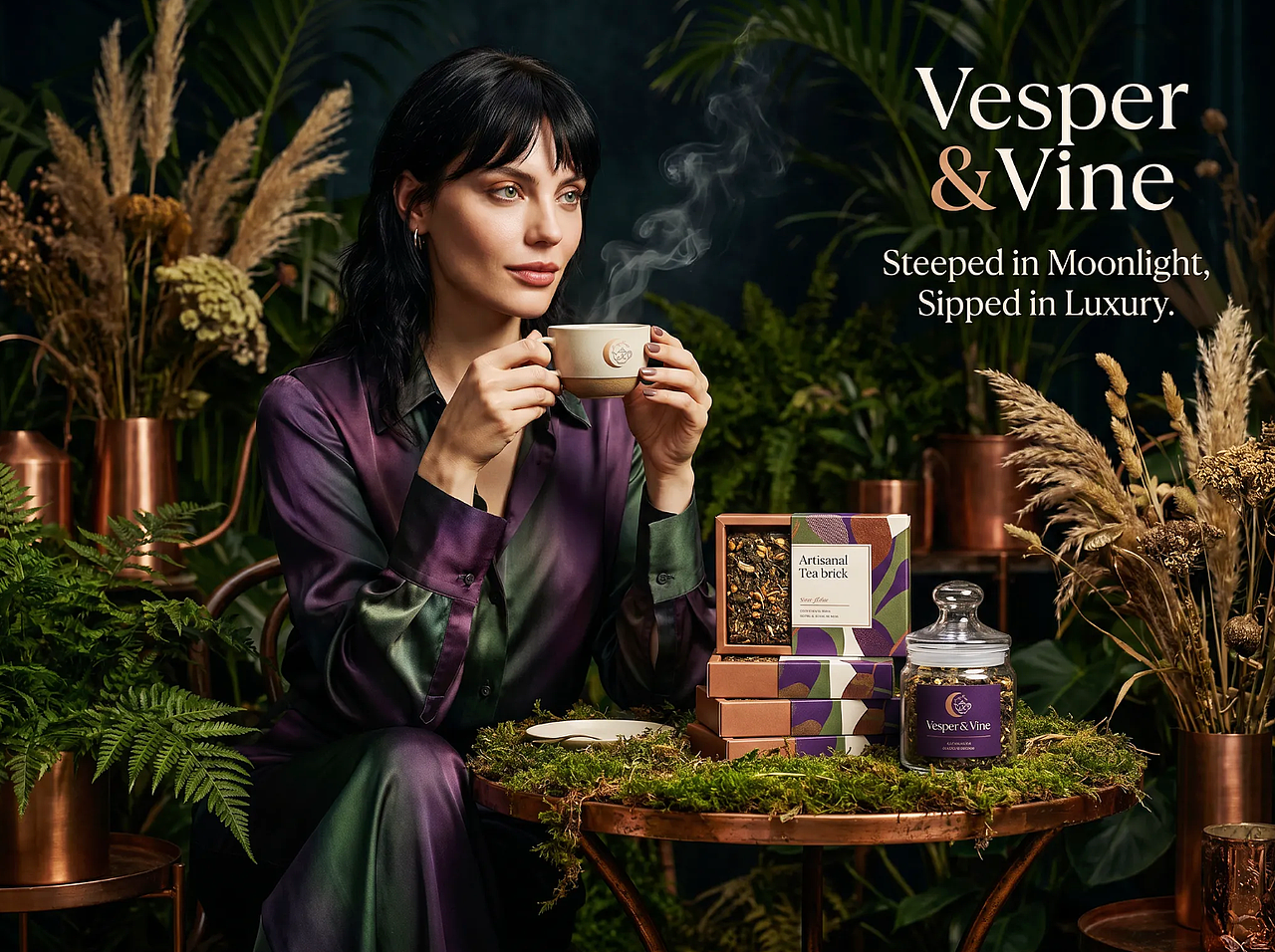 Up-Brands上游文传|VESPER&VINE养生花茶的藤月设计(图ZNDExMDAxNzcy) - 品牌 - 站酷设计师上游文创品牌设计原创素材 - 站酷ZCOOL