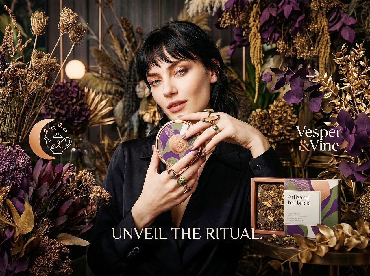 Up-Brands上游文传|VESPER&VINE养生花茶的藤月设计(图ZNDExMDAxNzY4) - 品牌 - 站酷设计师上游文创品牌设计原创素材 - 站酷ZCOOL