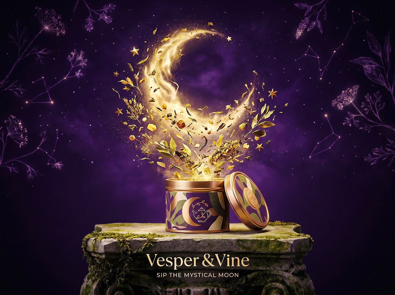 Up-Brands上游文传|VESPER&VINE养生花茶的藤月设计(图ZNDExMDAxODU2) - 品牌 - 站酷设计师上游文创品牌设计原创素材 - 站酷ZCOOL