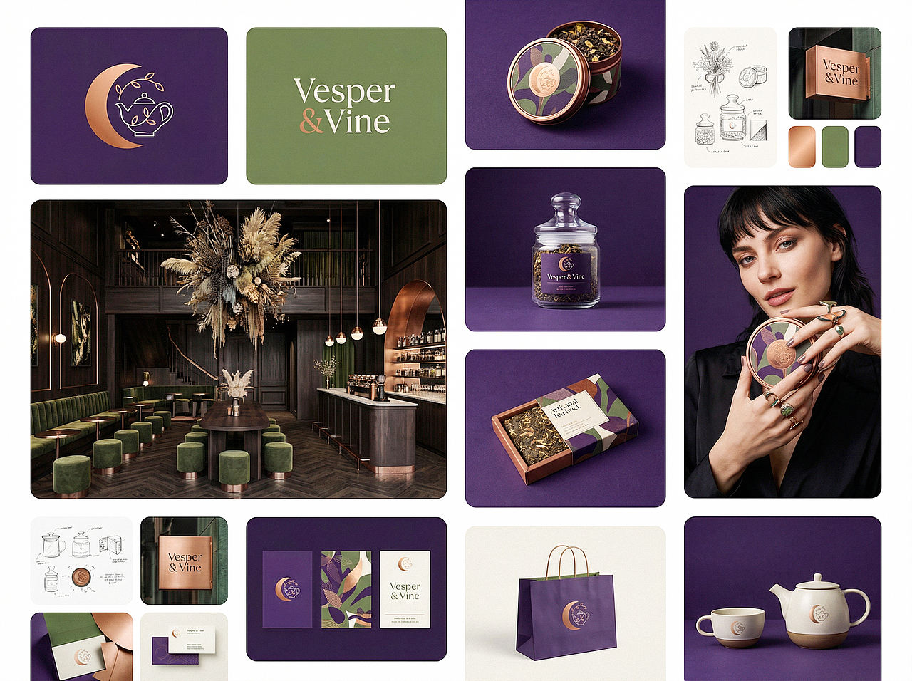 Up-Brands上游文传|VESPER&VINE养生花茶的藤月设计(图ZNDExMDAxODcy) - 品牌 - 站酷设计师上游文创品牌设计原创素材 - 站酷ZCOOL