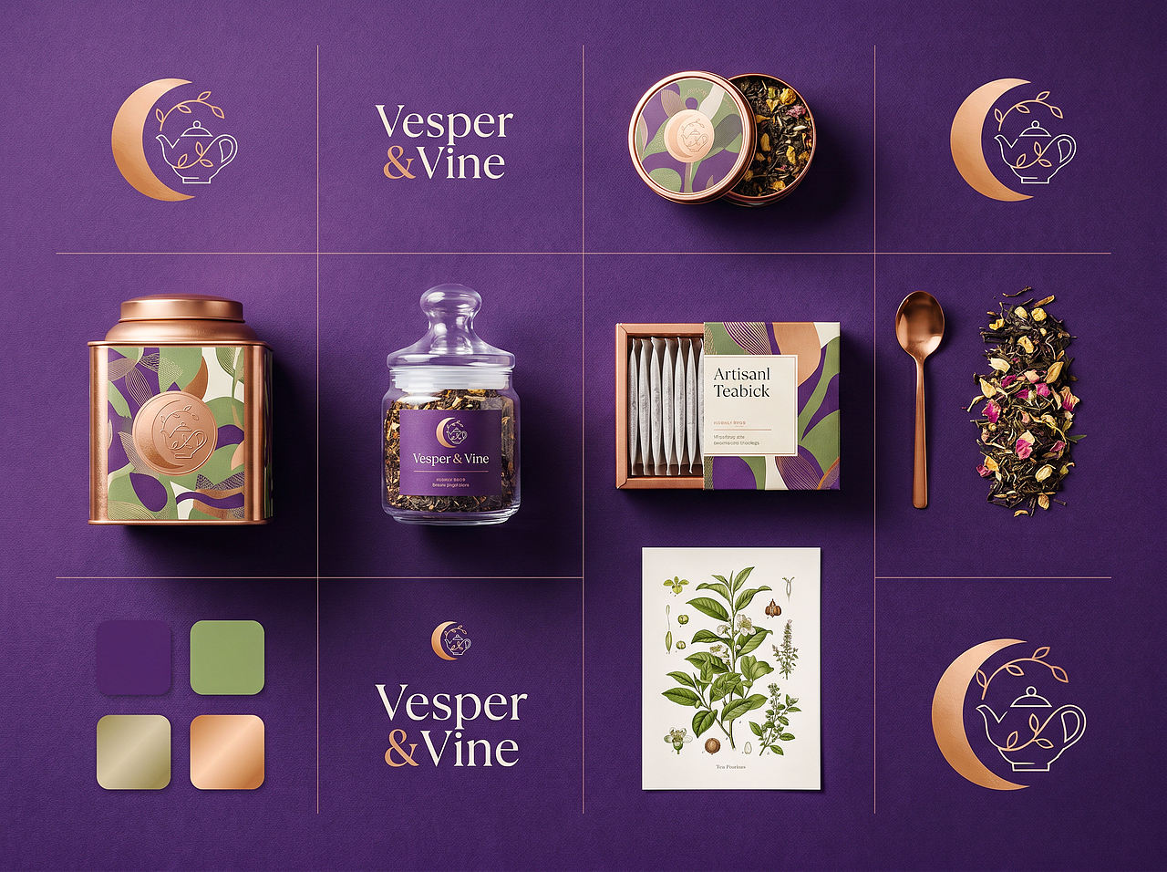 Up-Brands上游文传|VESPER&VINE养生花茶的藤月设计(图ZNDExMDAxODY0) - 品牌 - 站酷设计师上游文创品牌设计原创素材 - 站酷ZCOOL