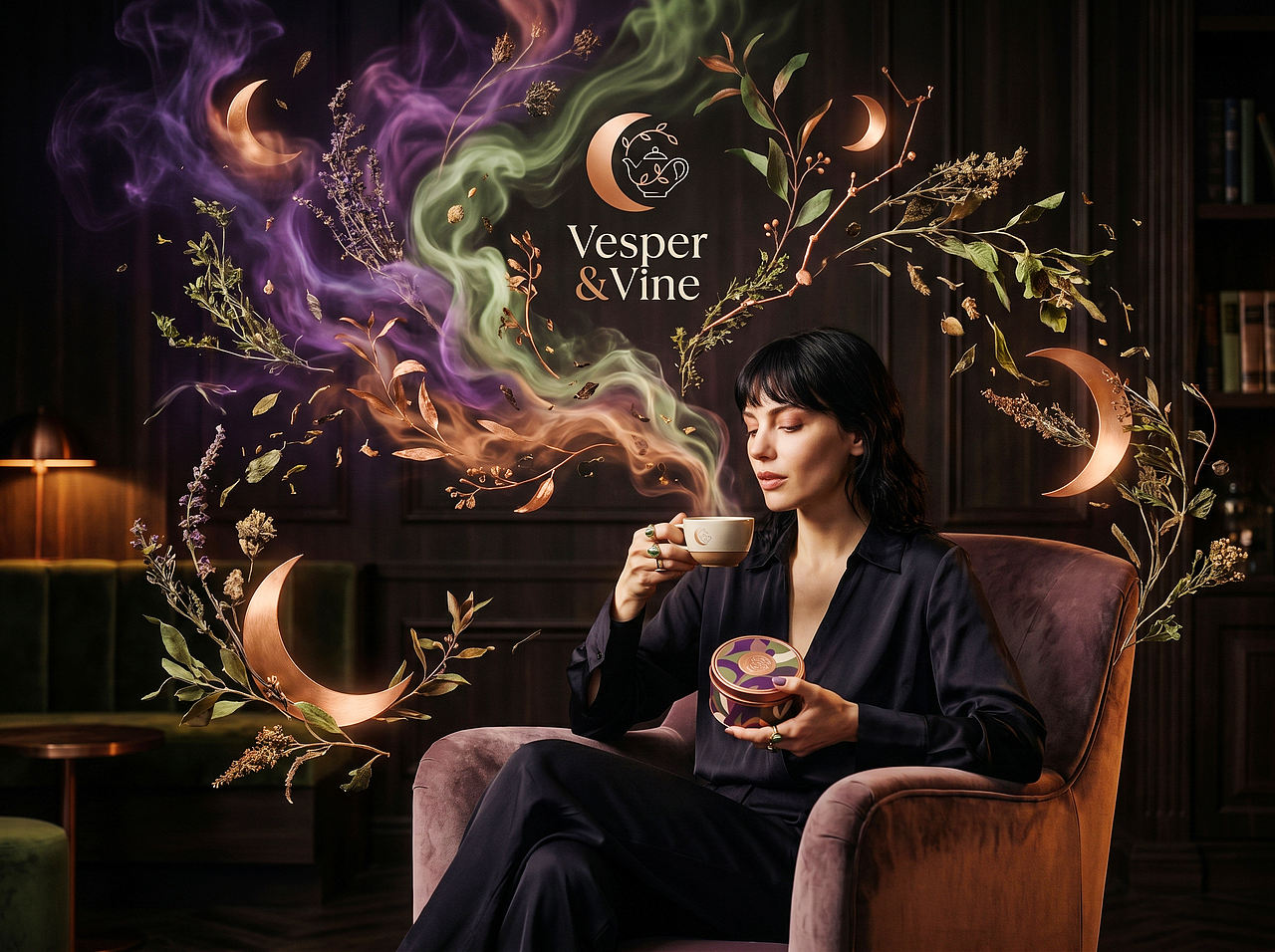 Up-Brands上游文传|VESPER&VINE养生花茶的藤月设计(图ZNDExMDAxOTgw) - 品牌 - 站酷设计师上游文创品牌设计原创素材 - 站酷ZCOOL