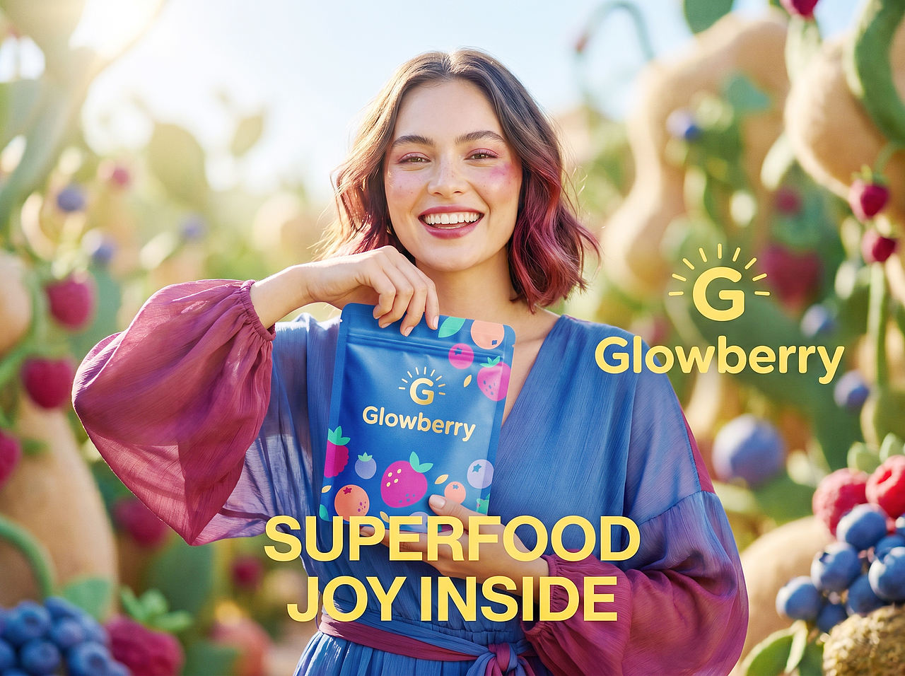 Up-Brands上游文传|GLOWBERRY: 打开一袋彩色健康(图ZNDExMDAyMjI0) - 包装 - 站酷设计师上游文创品牌设计原创素材 - 站酷ZCOOL