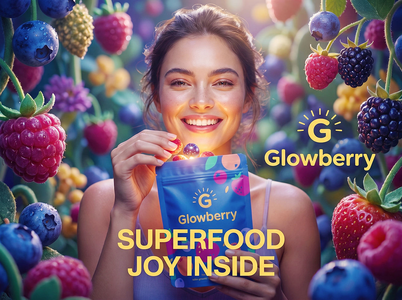 Up-Brands上游文传|GLOWBERRY: 打开一袋彩色健康(图ZNDExMDAyMzA0) - 包装 - 站酷设计师上游文创品牌设计原创素材 - 站酷ZCOOL