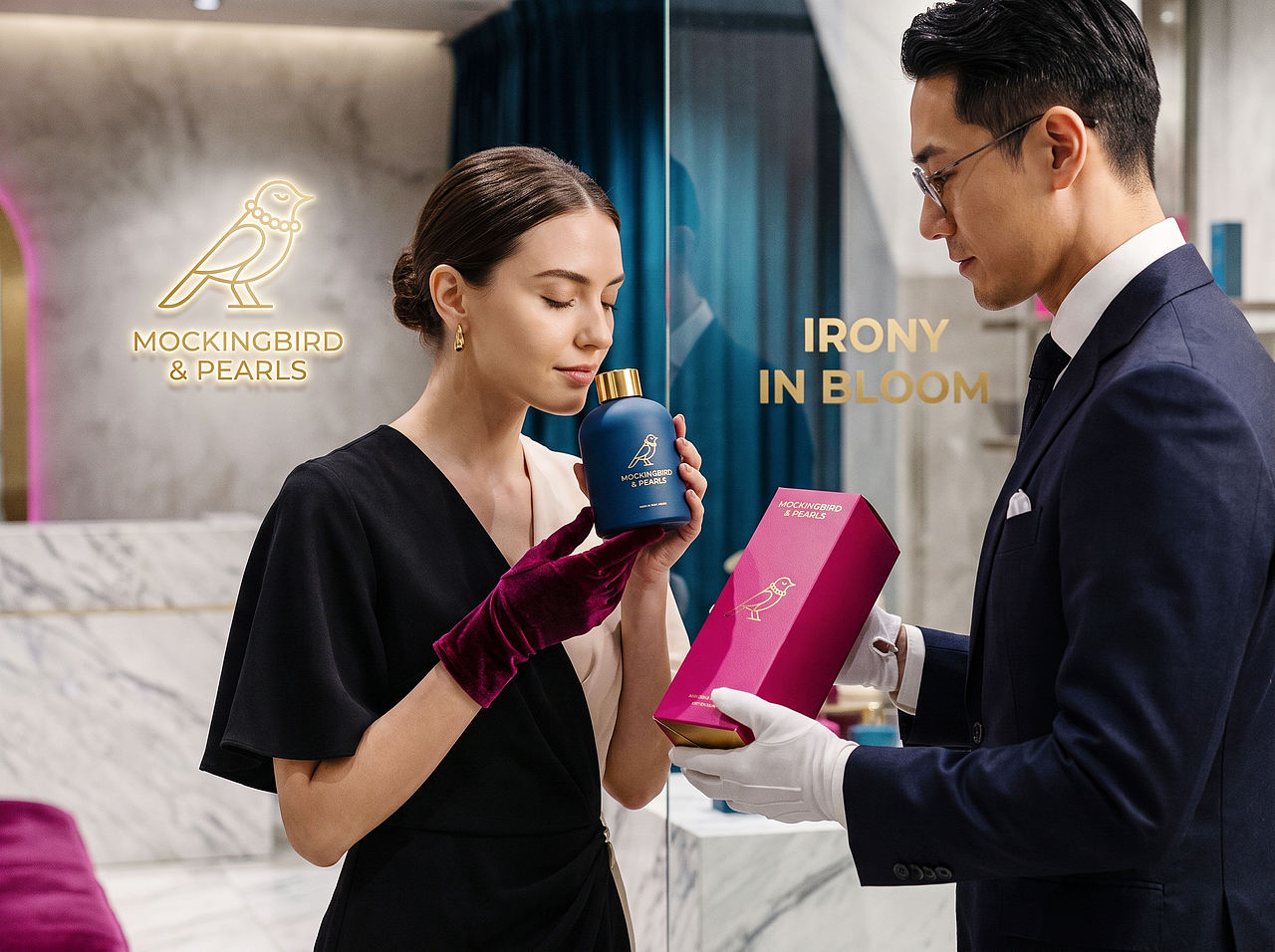 Up-Brands上游文传|戴珍珠项链的香氛知更鸟(图ZNDExMDAzNTEy) - 品牌 - 站酷设计师上游文创品牌设计原创素材 - 站酷ZCOOL