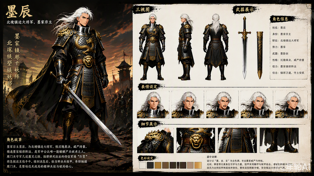 AIGC 视觉原创国风 2D 漫剧《雁门・墨攻》| 全案展示(图ZNDExMDIzMjMy) - AI作品 - 站酷设计师Z379204839原创素材 - 站酷ZCOOL