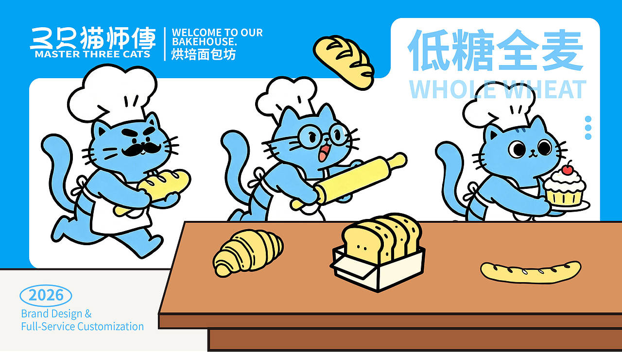 三只猫师傅品牌全案设计（图ZNDExMDMzMTE2） - 品牌 - 站酷设计师在上岸原创素材 - 站酷ZCOOL